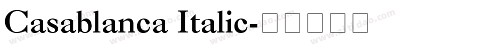 Casablanca Italic字体转换